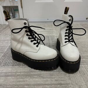 White Platform Doc Martens